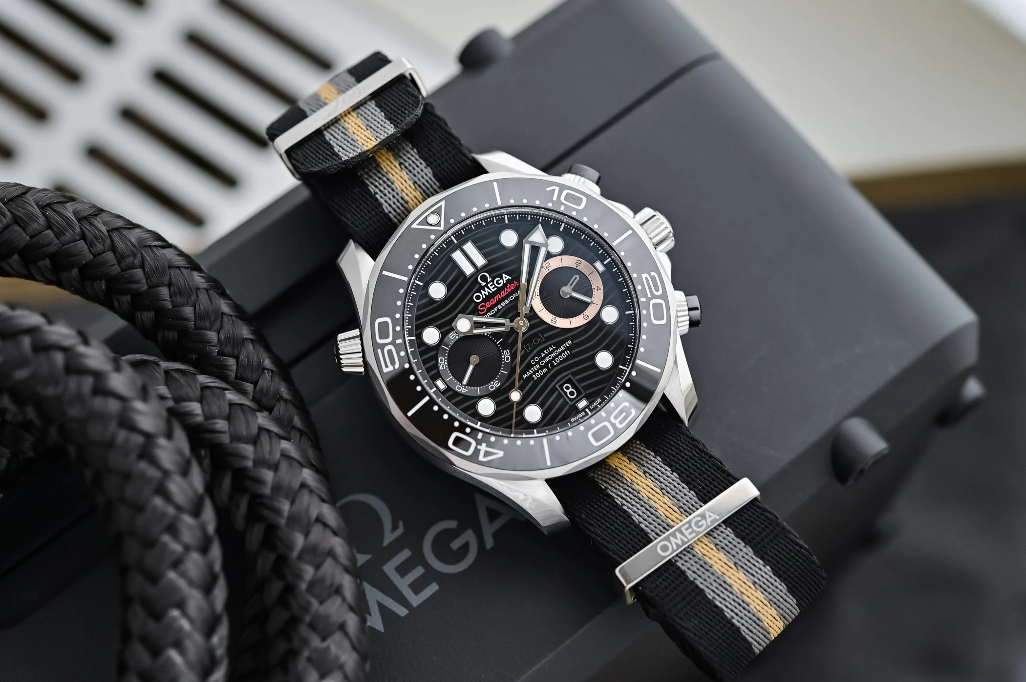 Omega Seamaster Diver 300M Chronograph 007 First Light — hero shot