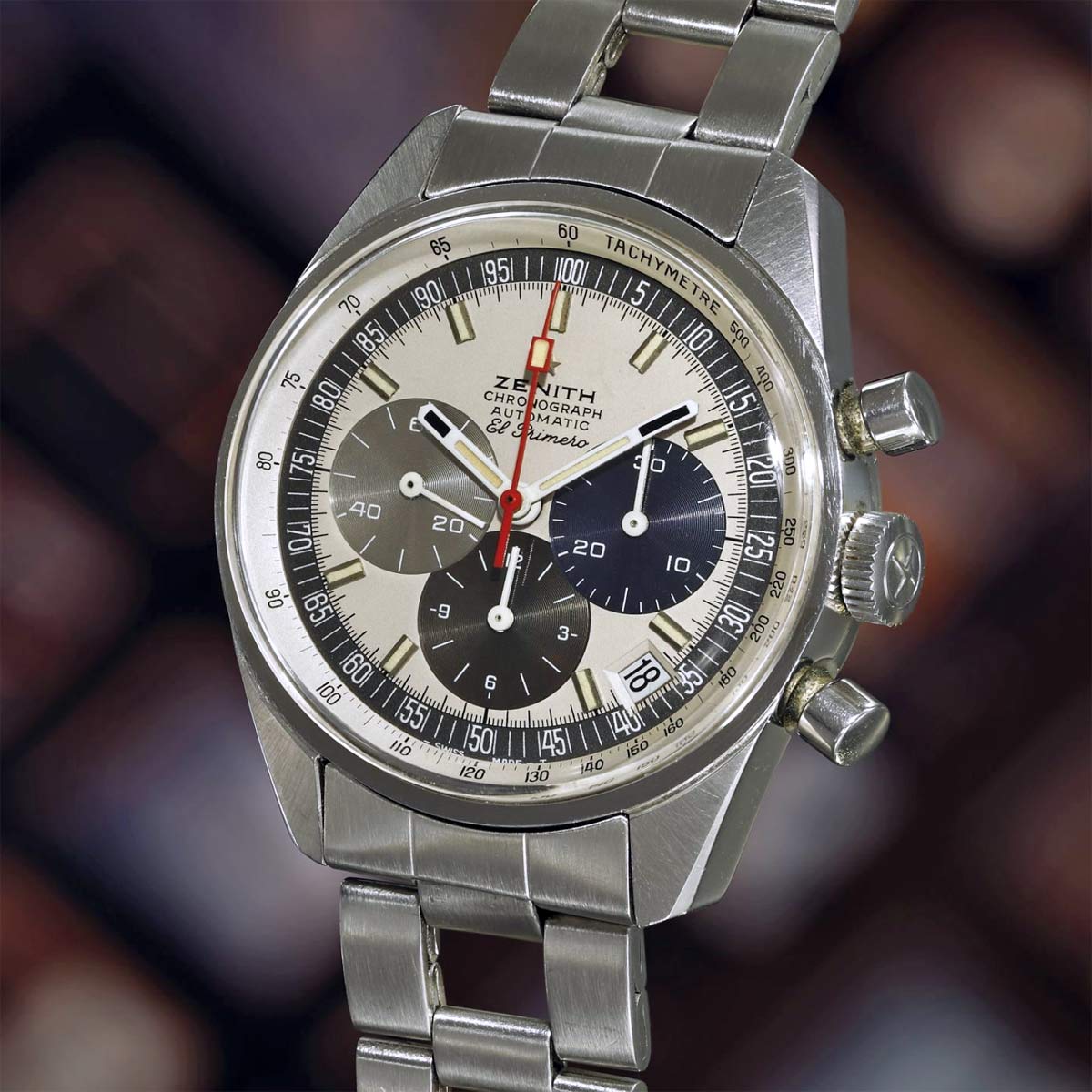Zenith El Primero A386 from 1969 with tricolor subdials