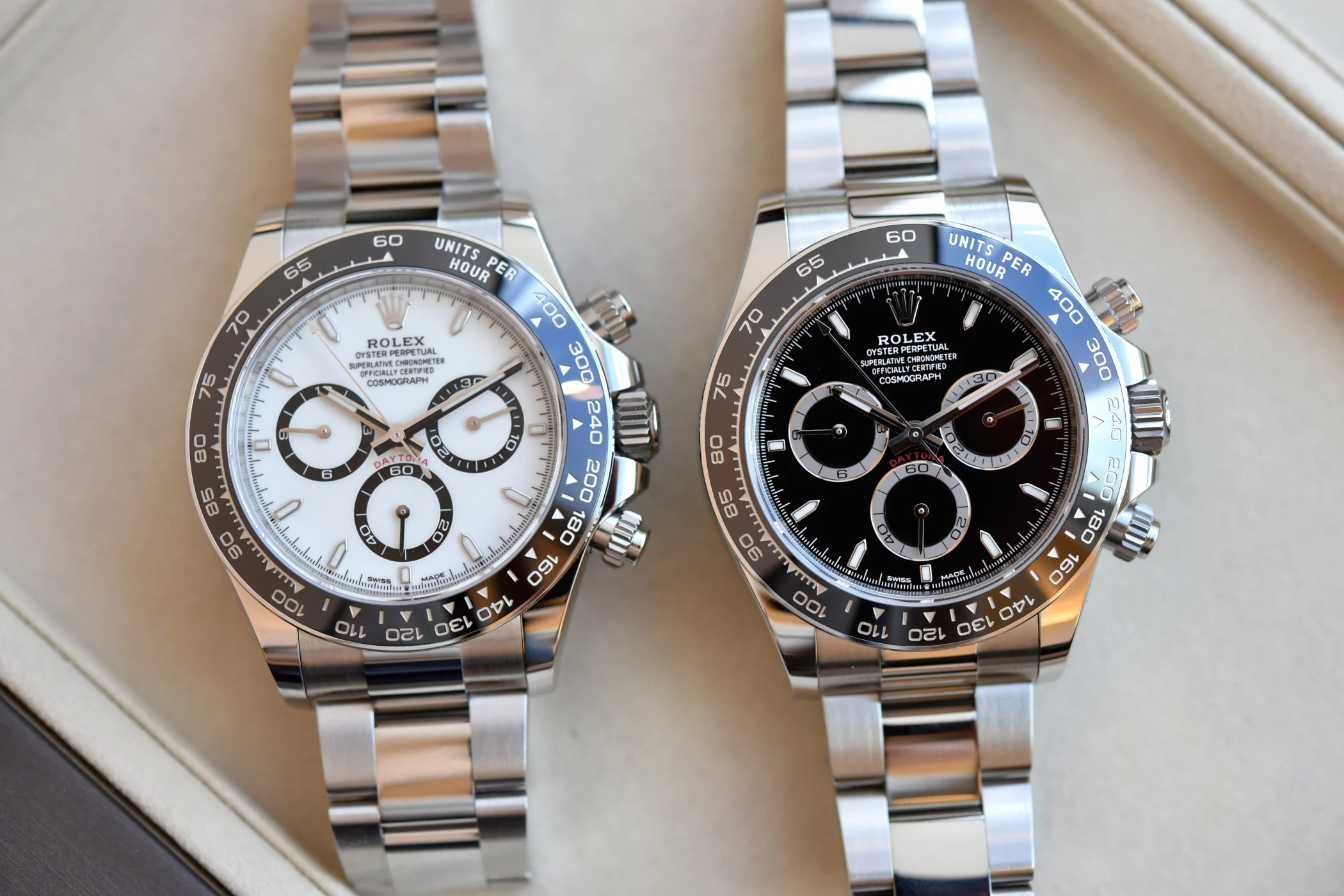 Rolex Cosmograph Daytona 126500LN in white and black dial — the modern reference